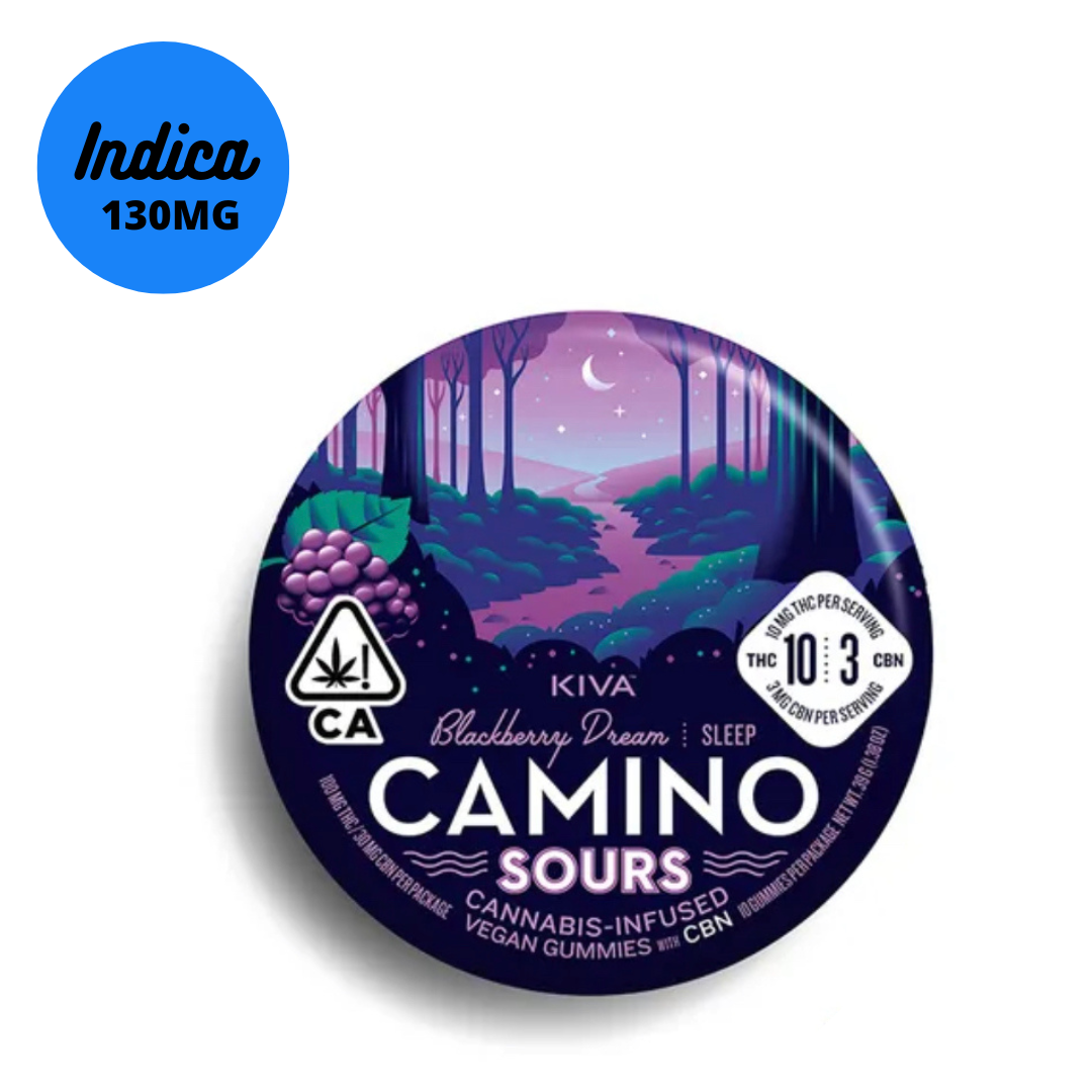 Kiva Camino Sours 10:3 CBN 'Sleep' Blackberry Dream Gummies