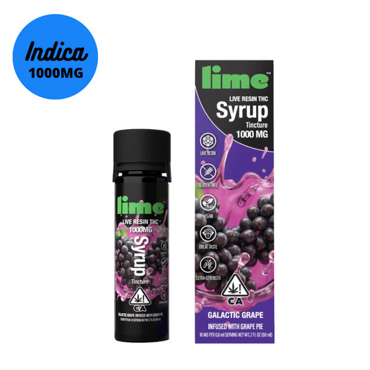 Lime Live Resin Galatic Grape 1000MG THC Syrup