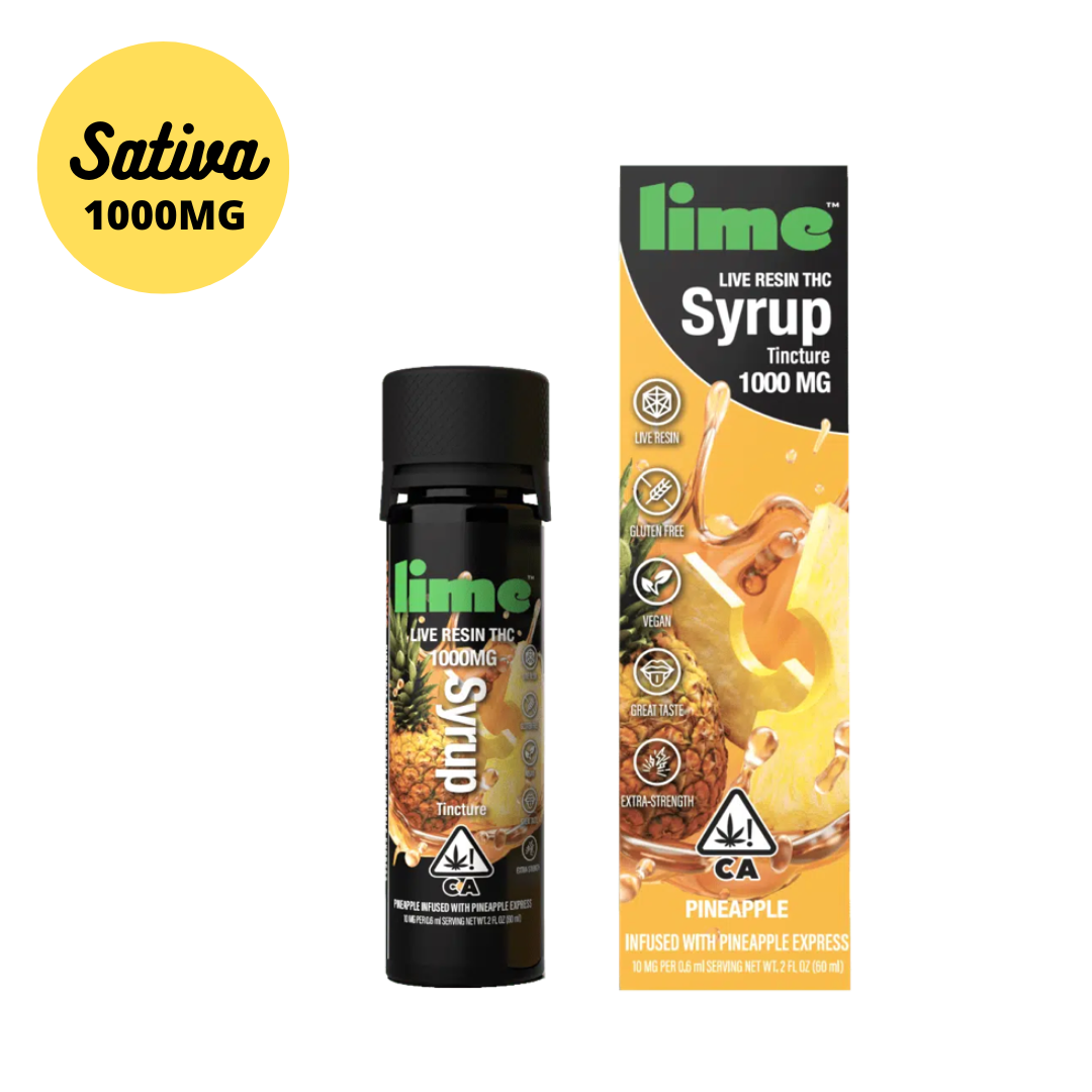 Lime Live Resin Pineapple 1000MG THC Syrup