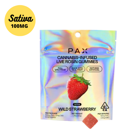 PAX Strawberry Live Rosin Gummies