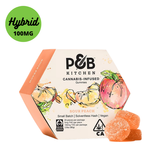 P&B Kitchen Sour Peach Solventless Hash Gummies