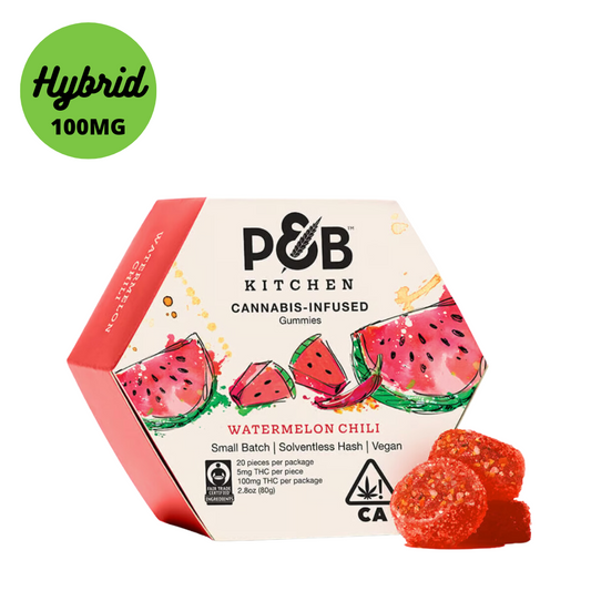 P&B Kitchen Watermelon Chili Solventless Hash Gummies