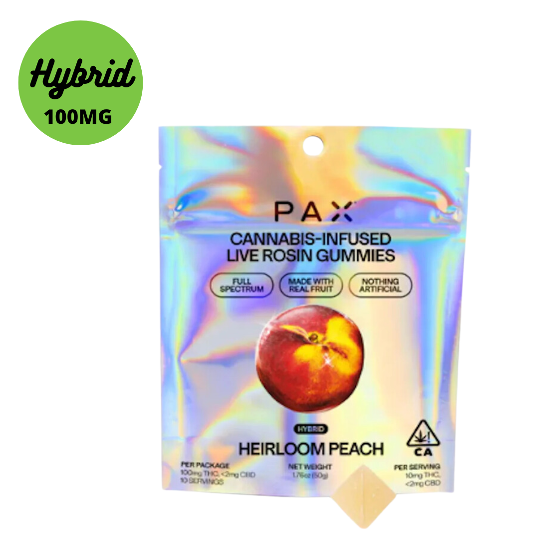 PAX Heirloom Peach Live Rosin Gummies