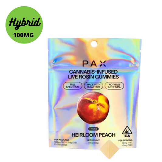 PAX Heirloom Peach Live Rosin Gummies